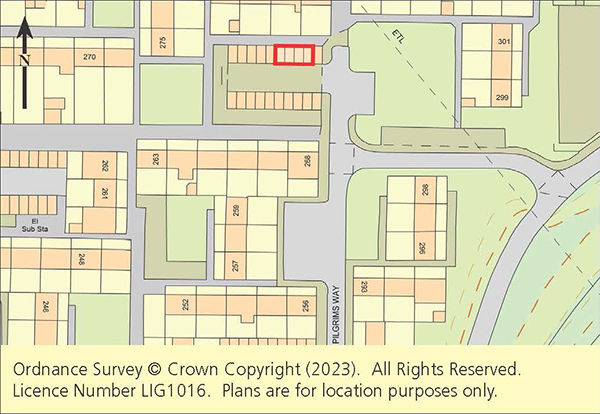 Lot: 68 - FOUR VACANT FREEHOLD GARAGES WITHIN LARGER BLOCK -